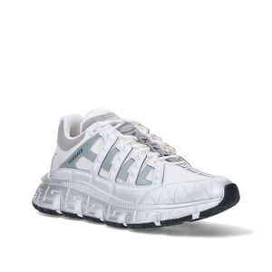 Versace Trigreca White and Silver Metallic Sneakers
